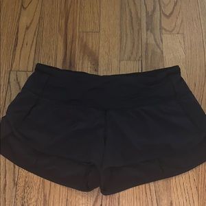 Black speed up lululemon shorts